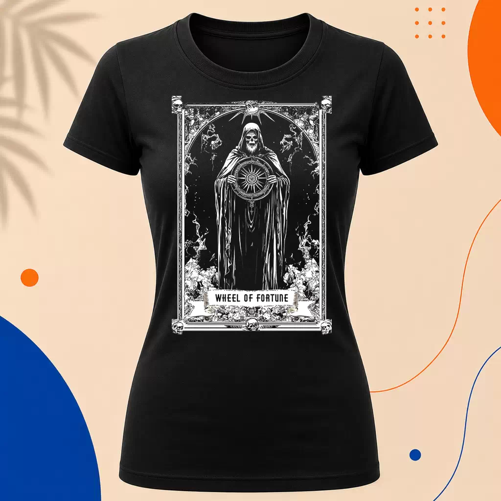 Dámské tričko - Wheel of Fortune - Kolo štěstí - Tarot - Velká arkána